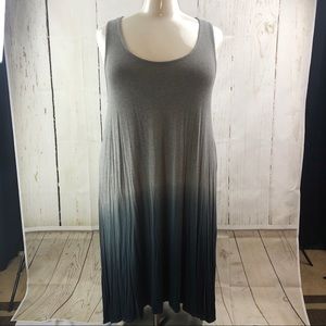 Torrid Grey Dip Dye Ombre Hi-Lo Maxi Dress